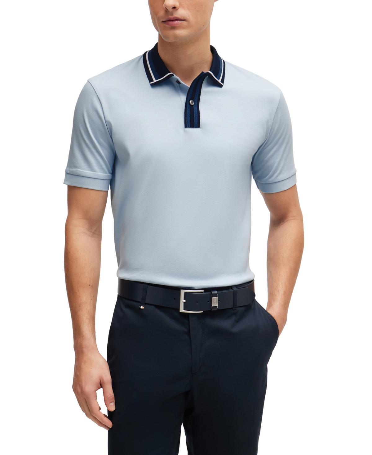 Mens Mercerized-Cotton Polo T-Shirt Product Image