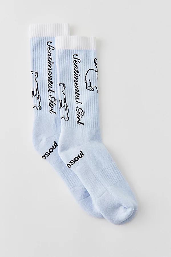 Doublesoul Holly High Sentiment Crew Sock Womens at Urban Outfitters Product Image