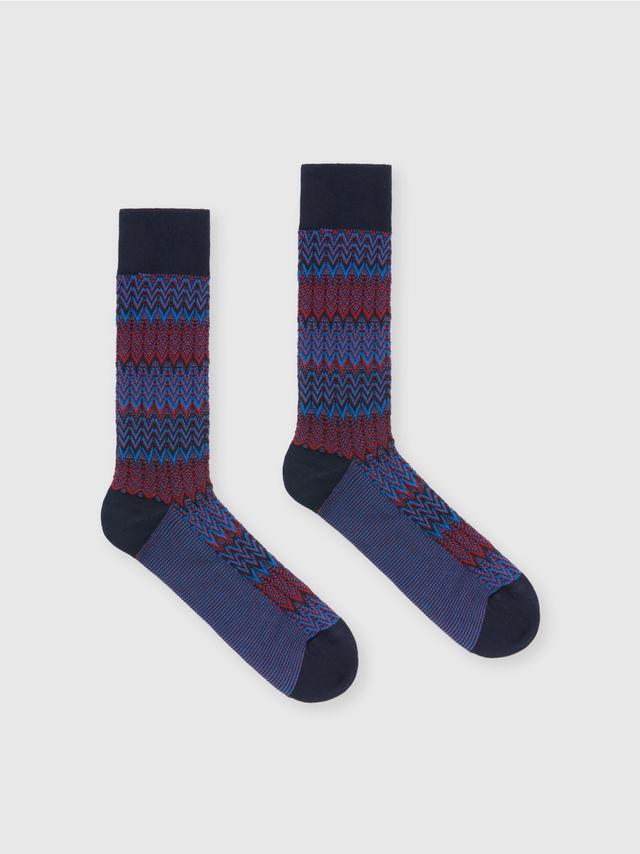 Chevron cotton blend socks Product Image