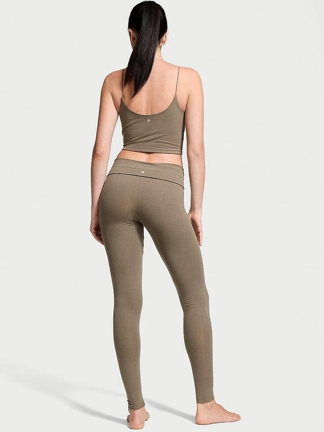 VS Cotton Yoga Mid-Rise Foldover Leggings Product Image