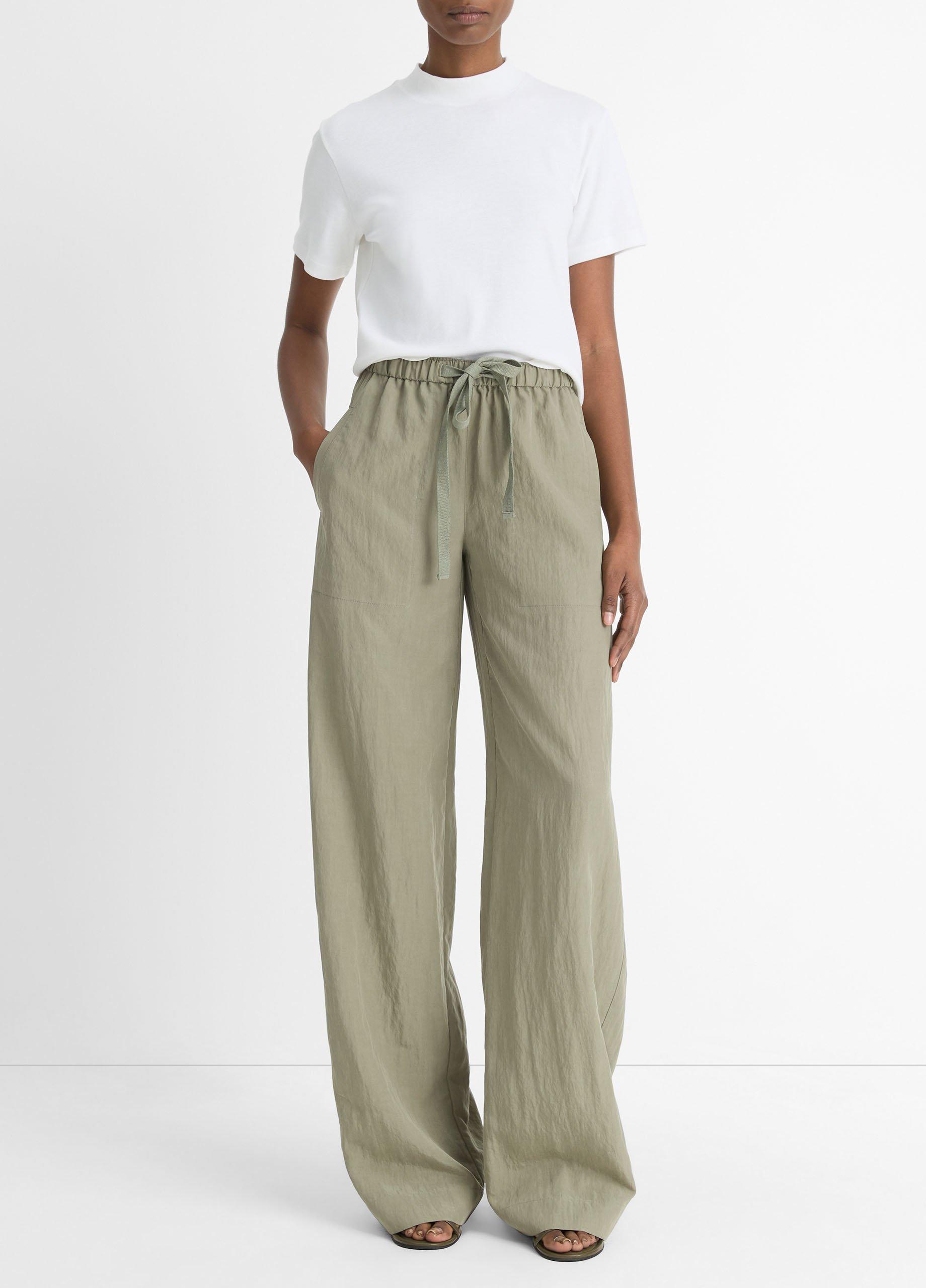 Womens Mid-Rise Utility Drawstring Pant, Smoky Moss, Size L Vince product image