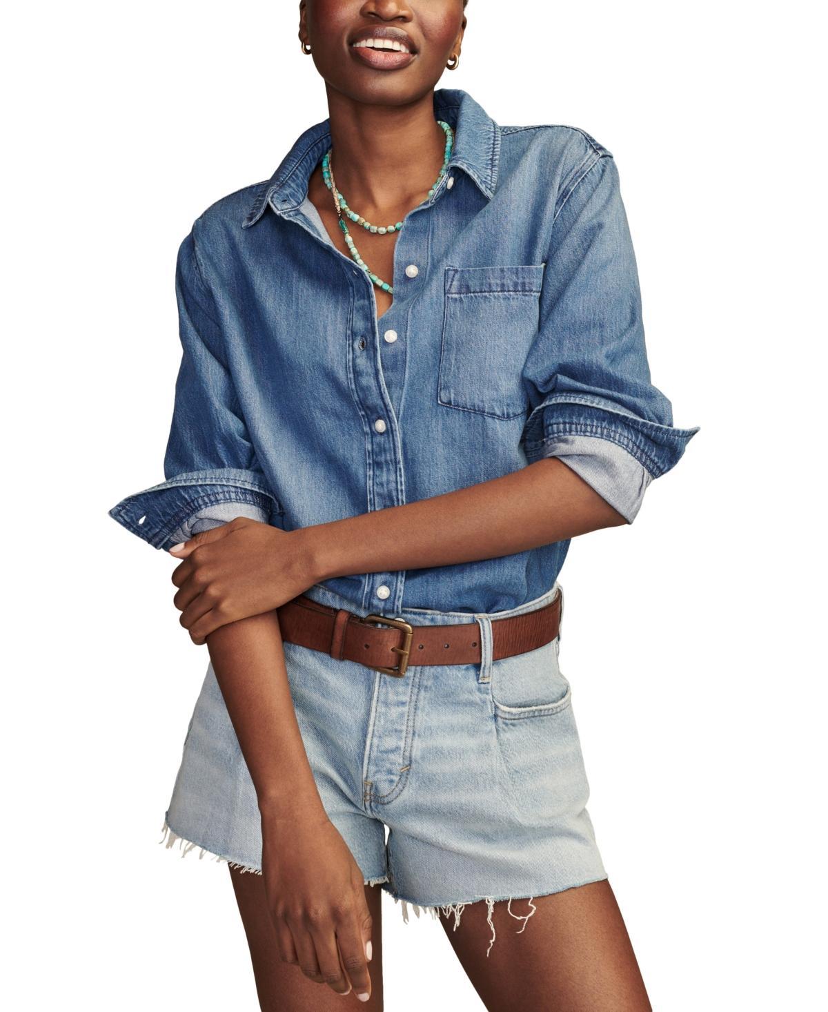 Lucky Brand Womens Denim Utility Shirt Product Image