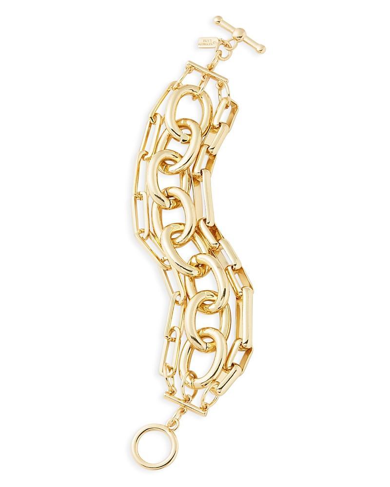 Womens 18K Gold-Plated Chain-Link Bracelet Product Image