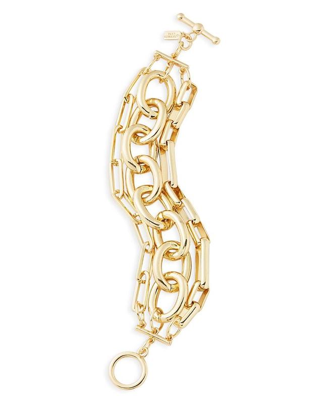 Womens 18K Gold-Plated Chain-Link Bracelet Product Image