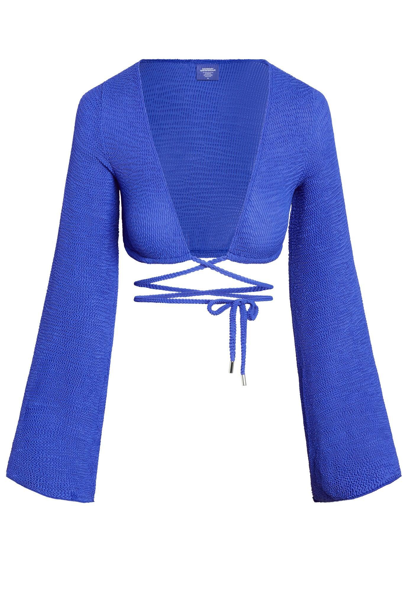 Azores Top - Cobalt Crinkle Product Image