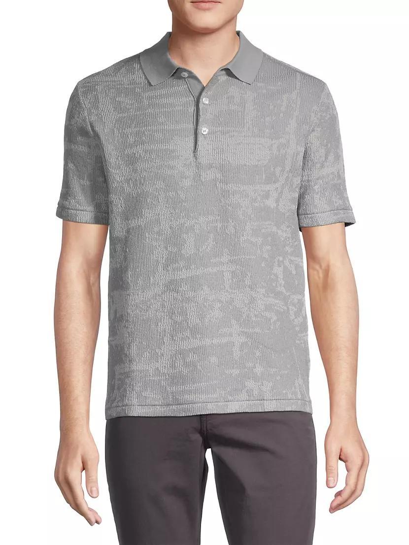 Russo Cotton Jacquard Slim-Fit Polo Shirt Product Image