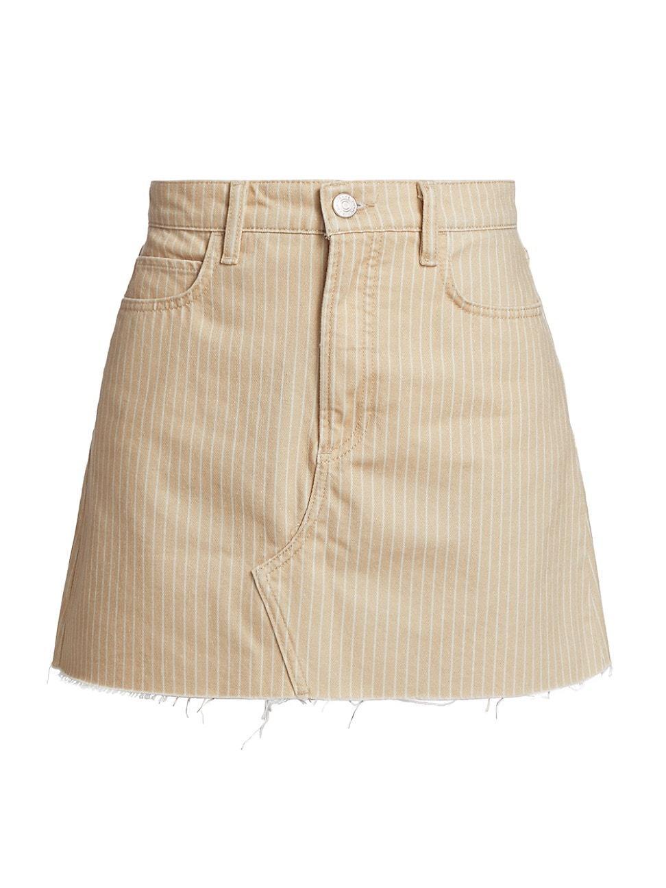 FRAME Le High N Tight Raw Hem Denim Skirt Product Image