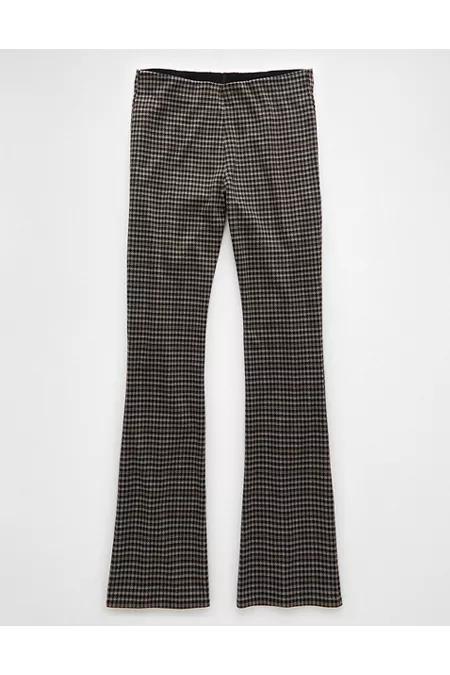 AE It Knit Pull-On High-Waisted Kick Boot Houndstooth Pant Womens Product Image