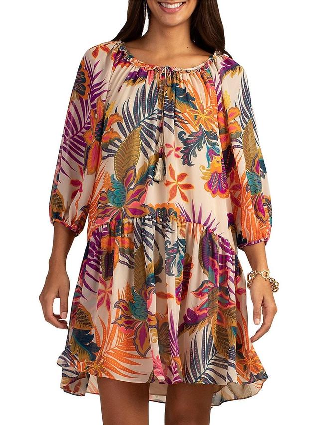 Womens Majorelle Floral Tassel Minidress Product Image