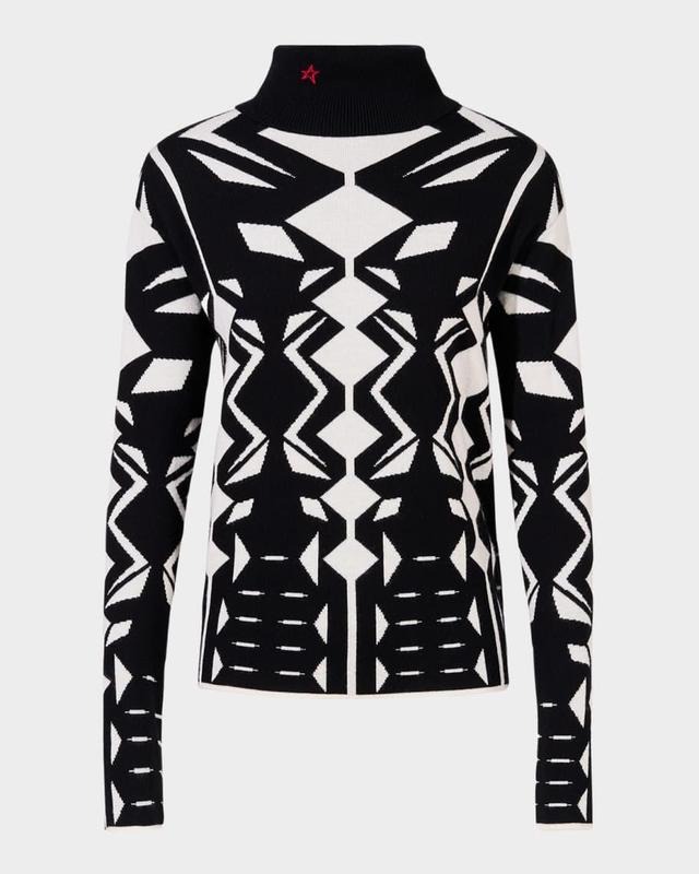 Geometric Turtleneck Sweater Product Image