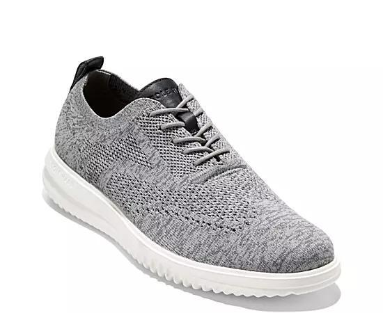 Cole Haan Grand+ Stitchlite Mens Oxford Shoes Grey Product Image