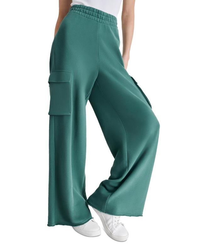 Dkny Jeans Womens Wide-Leg Cargo Sweatpants Product Image