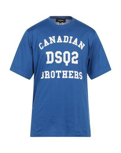 DSQUARED2 Man T-shirt Blue Size M Cotton Product Image