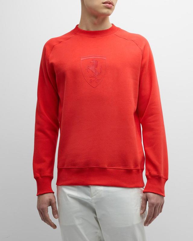 x Ferrari Mens Race Shield Crew Sweatshirt Product Image