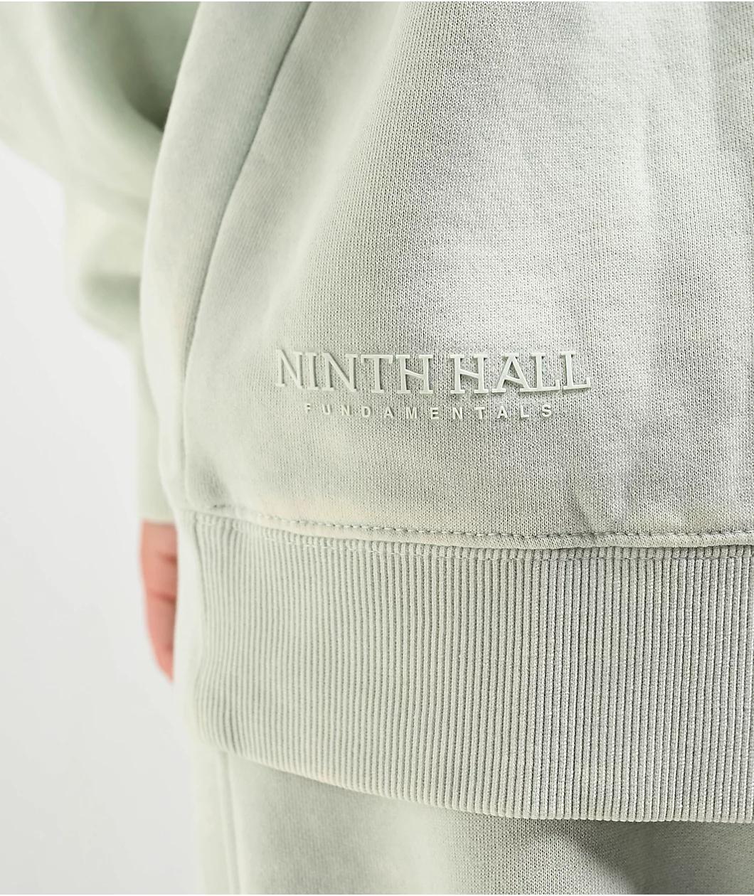 Ninth Hall Fundamentals Meena Pale Aqua Wash Oversized Zip Hoodie Product Image