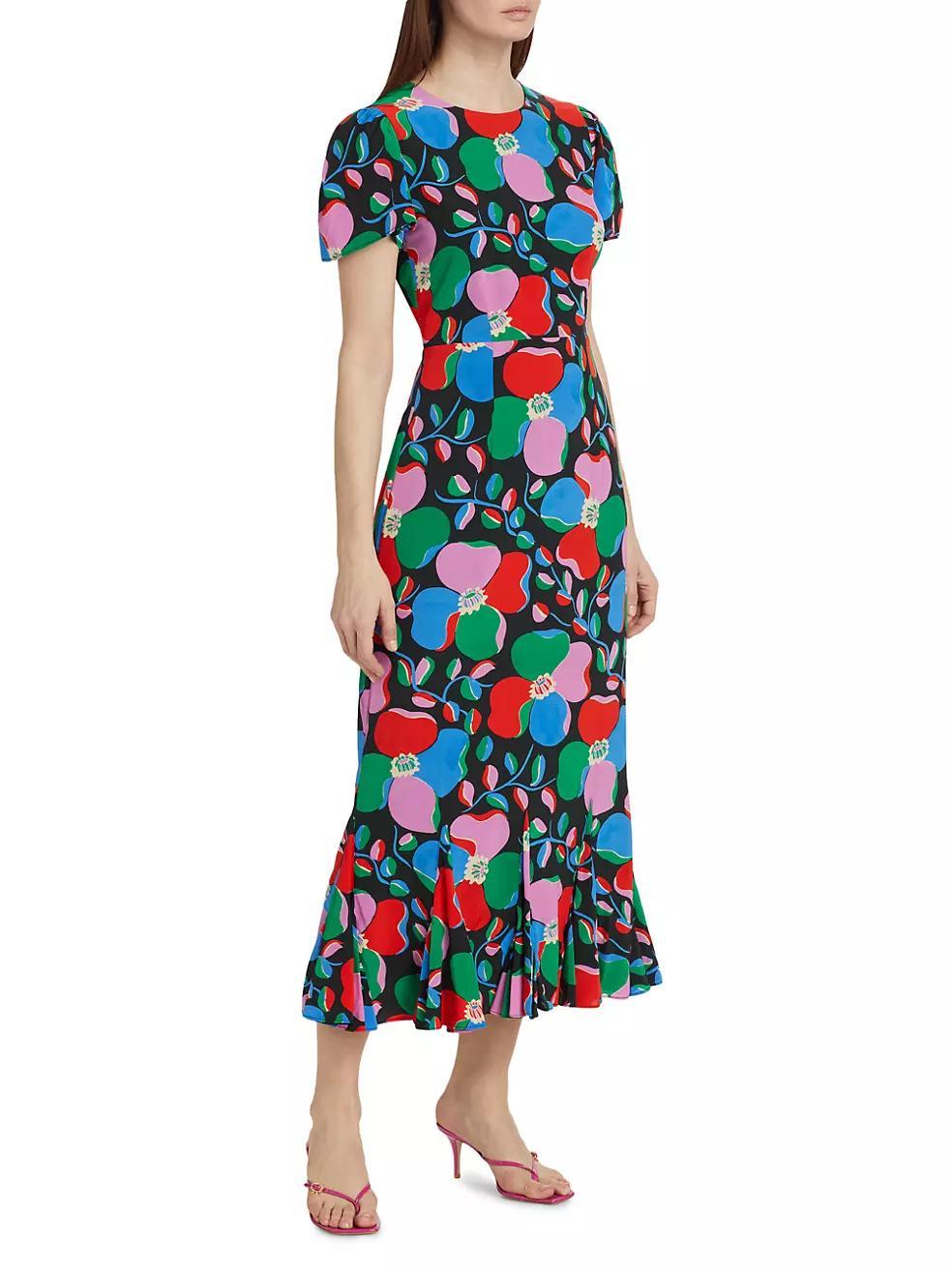 Lulani Geometric Floral Maxi Dress Product Image