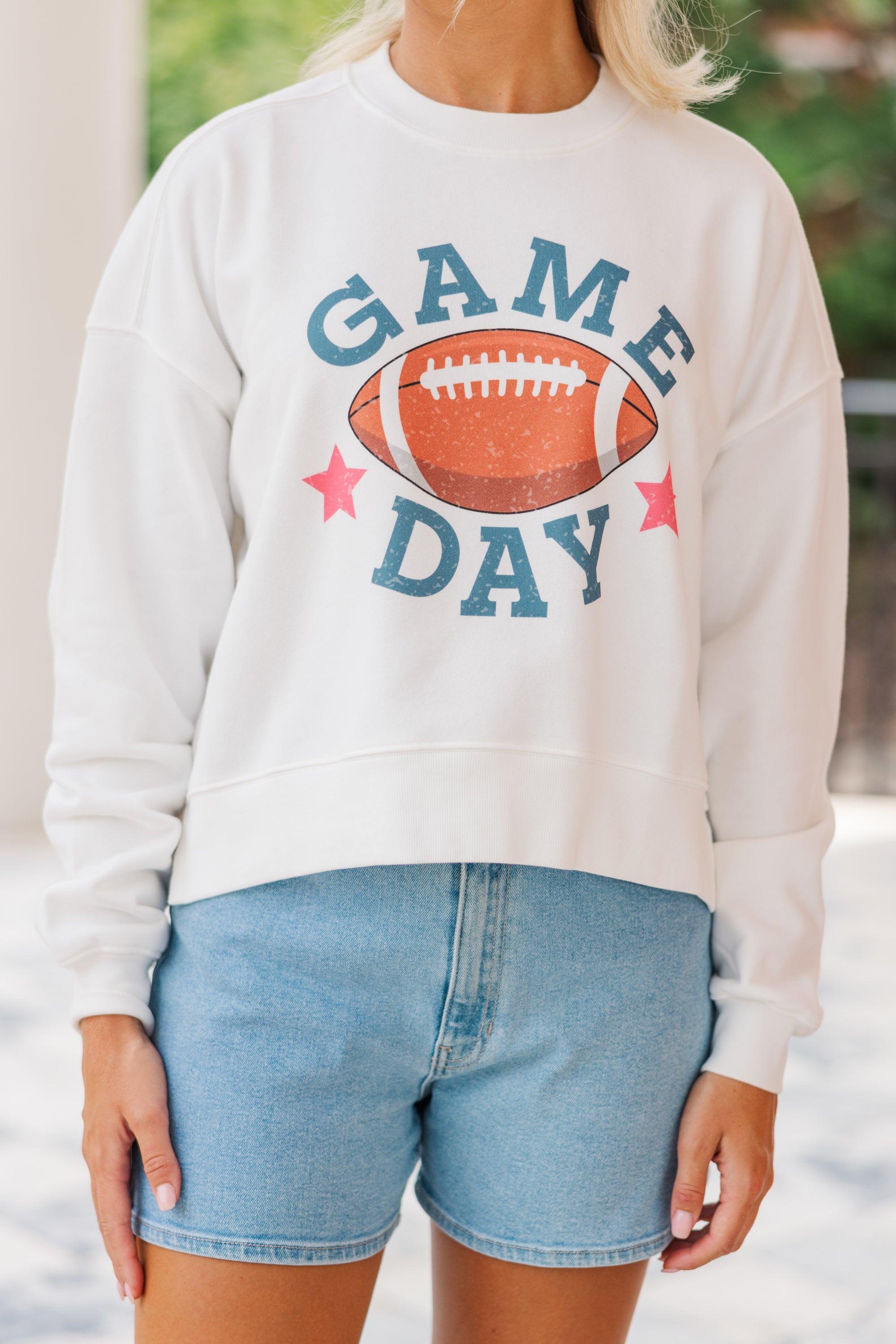 The Big Game White Graphic Sweatshirt Female Product Image