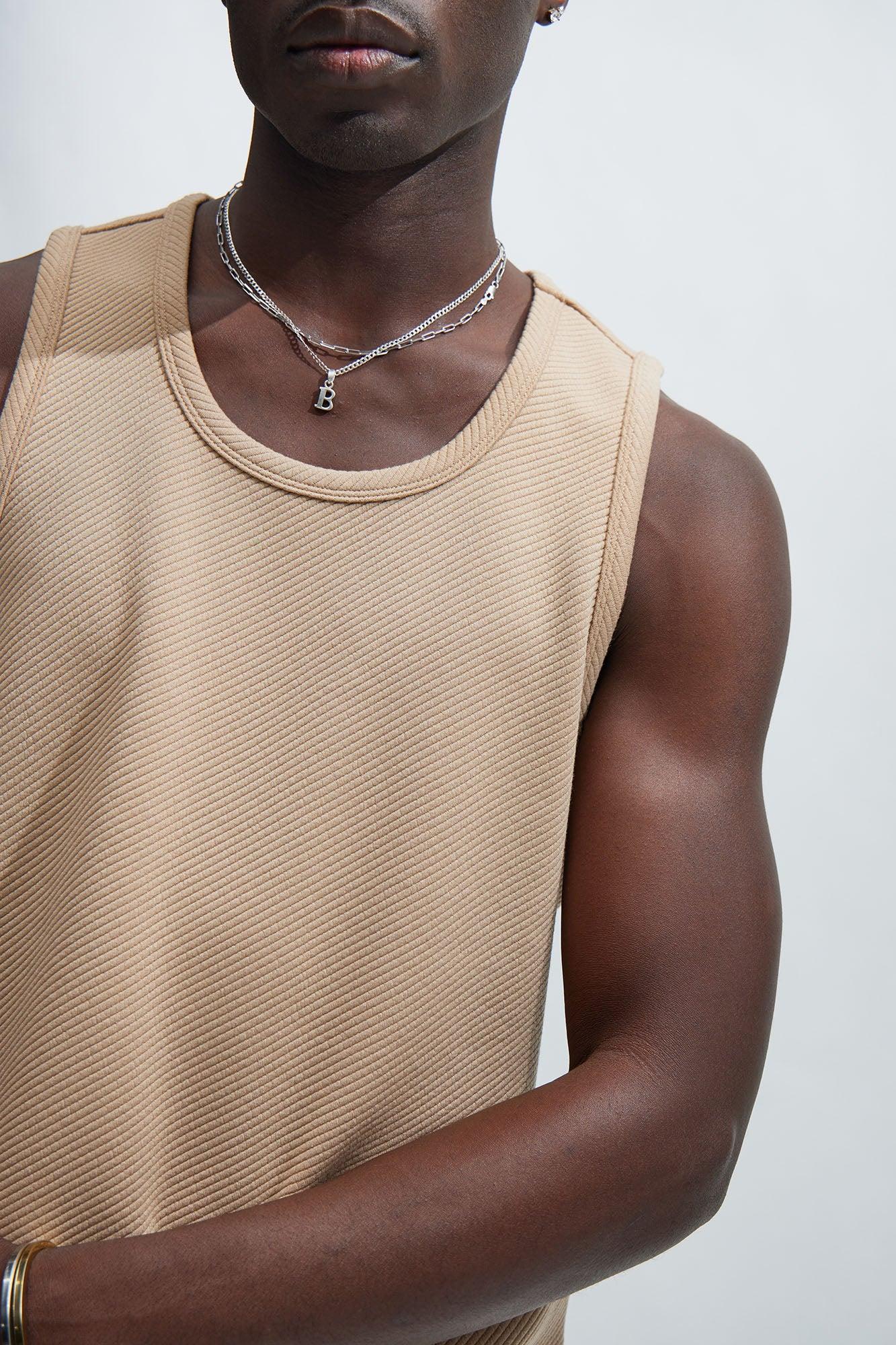 Kina Textured Tank - Tan Product Image