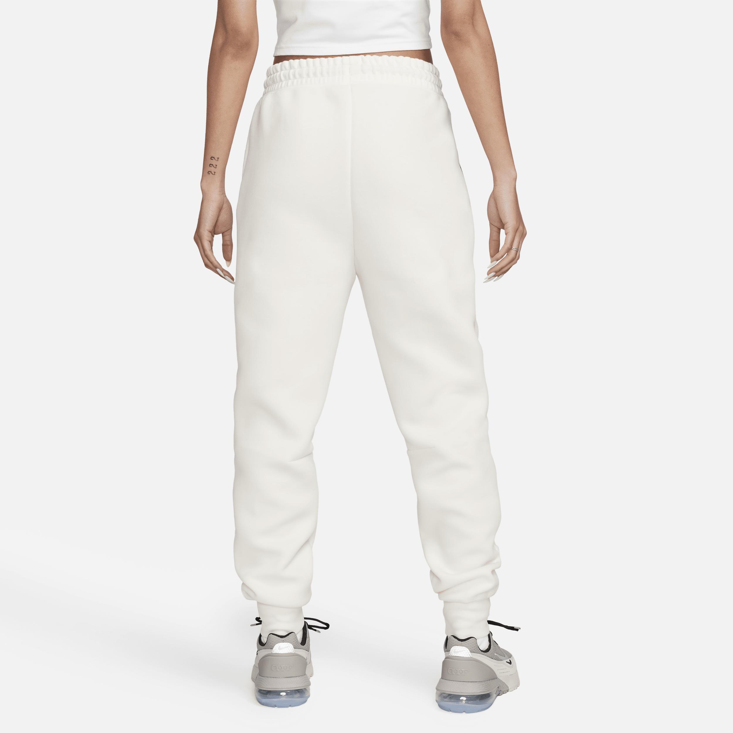 Nike Womens Nike NSW Tech Fleece MR Joggers - Womens Pale Ivory/Black Product Image