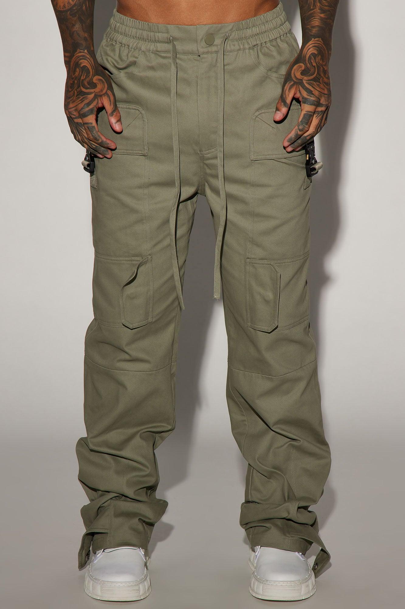 Perfection Is Perfected Utility Straight Cargo Pants - Olive Product Image