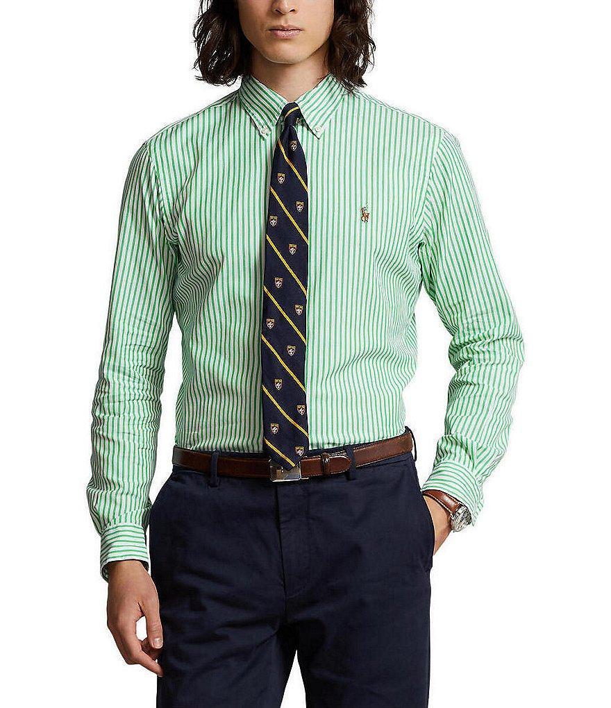 Polo Ralph Lauren Classic Fit Striped Stretch Long Sleeve Woven Shirt Product Image