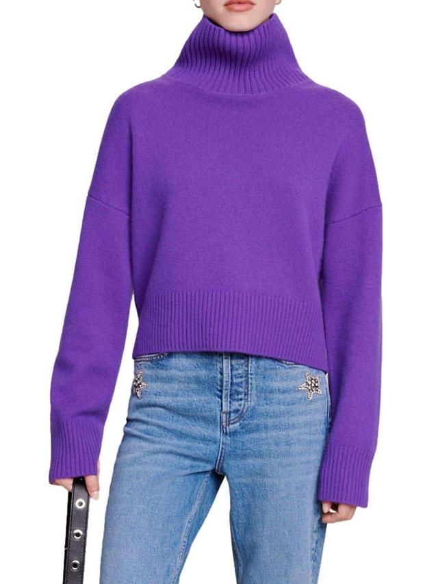 Womens Purple Cashmere Sweater Product Image