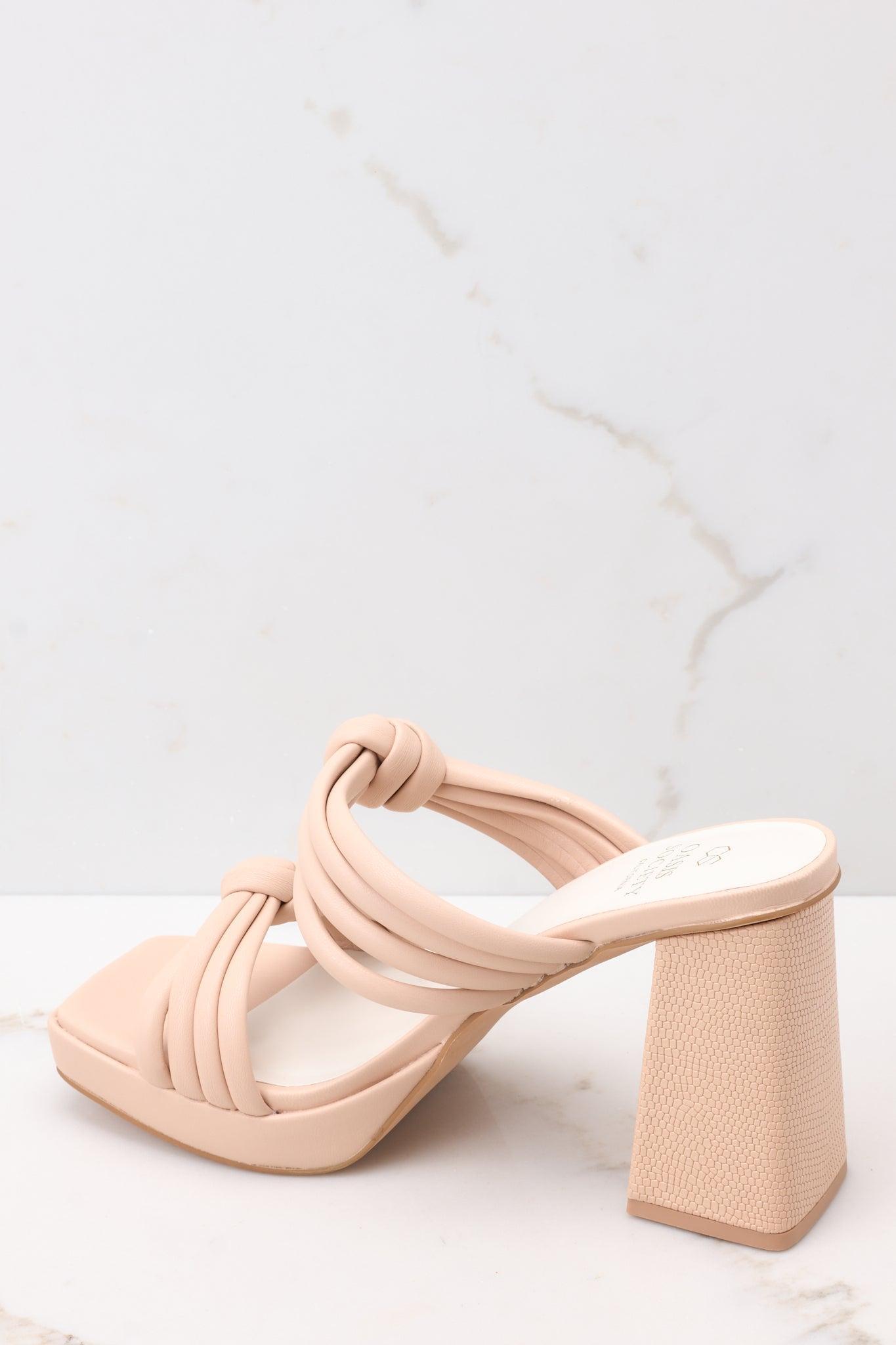 Made To Believe Beige Heels Product Image