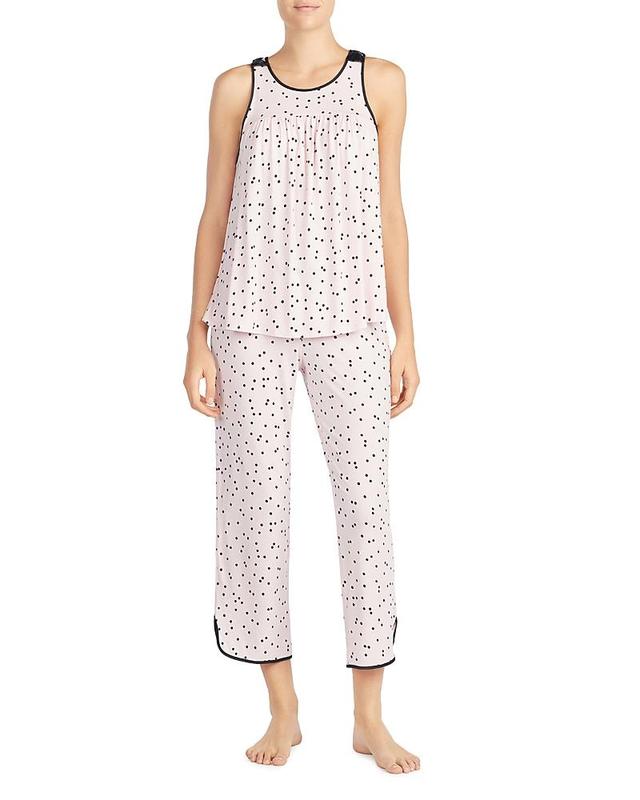 Kate Spade New York Black Cropped PJ Set Women's Pajama Sets Product Image