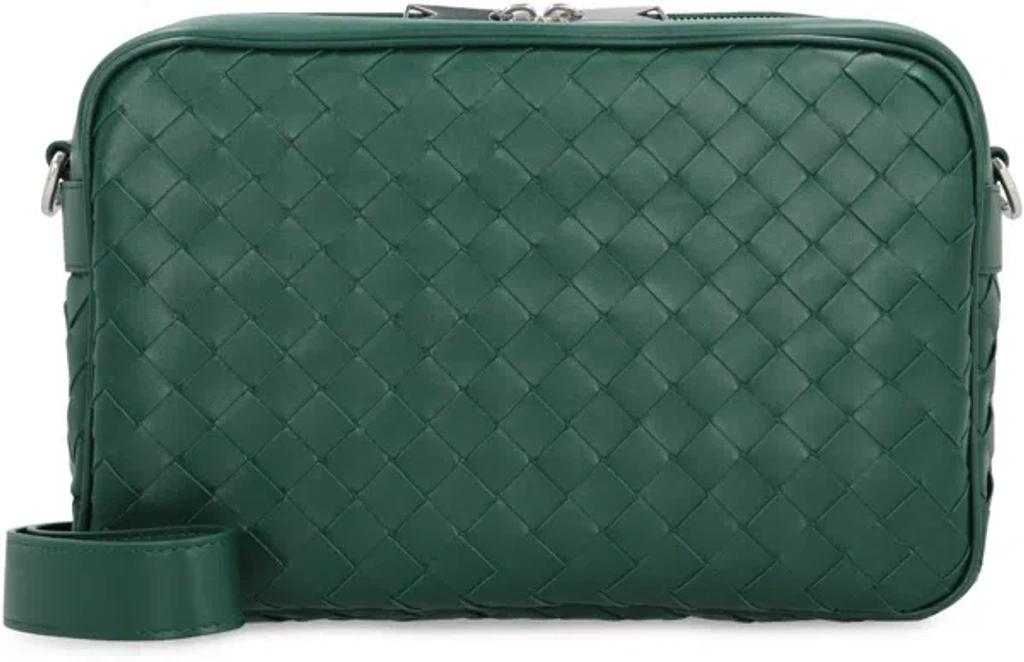 BOTTEGA VENETA Leather Camera Bag In Green Product Image