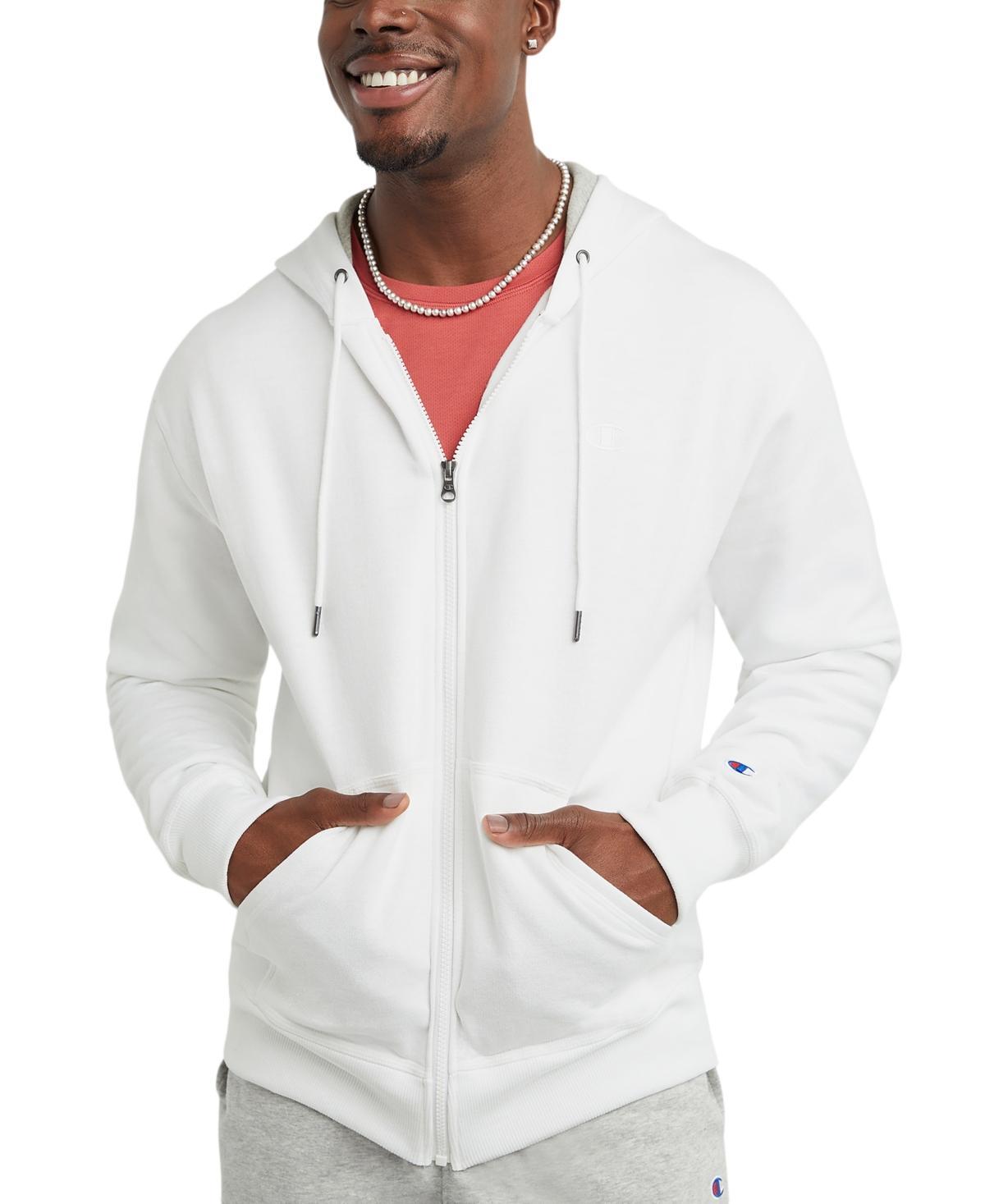 Mens Champion Fleece Powerblend Zip-Up Hoodie Black Product Image