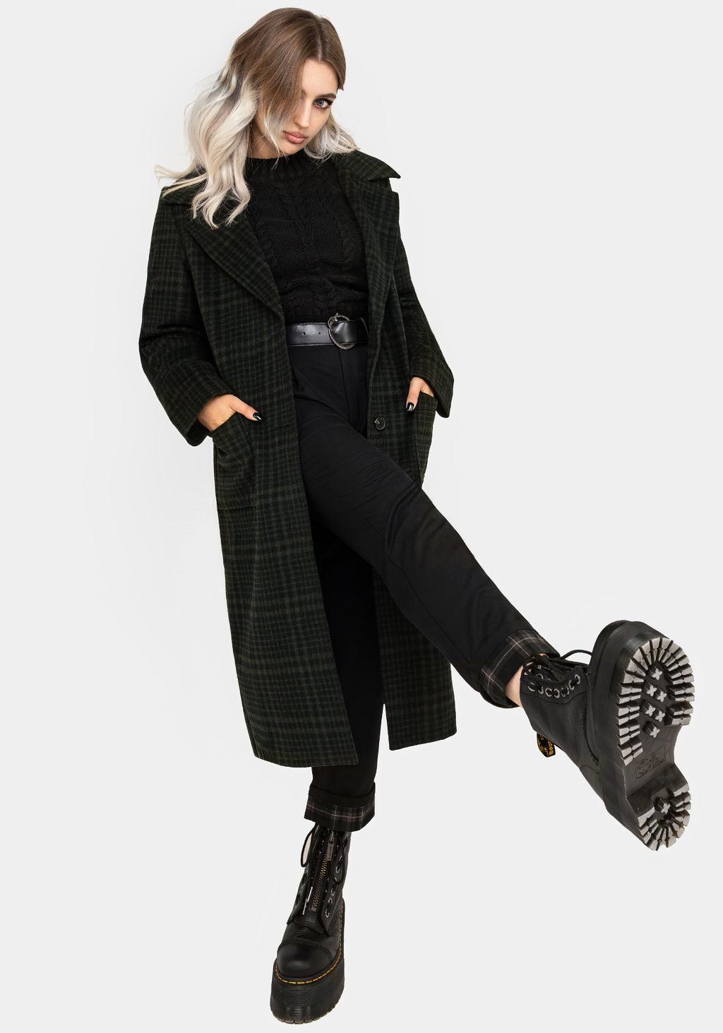 Jackdaw Check Wool Blend Duster Coat Product Image