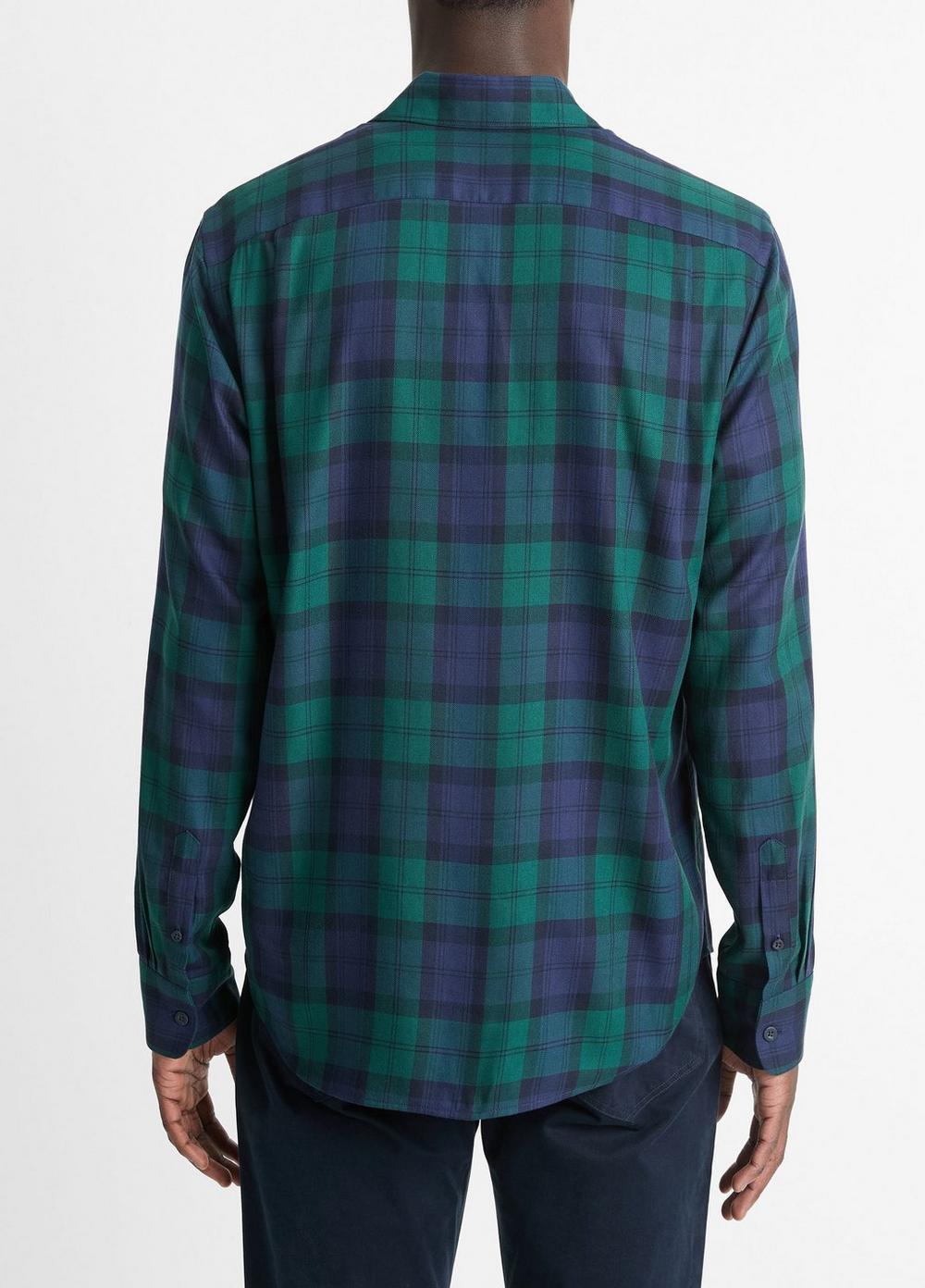 Castaic Plaid Cotton-Blend Shirt Product Image