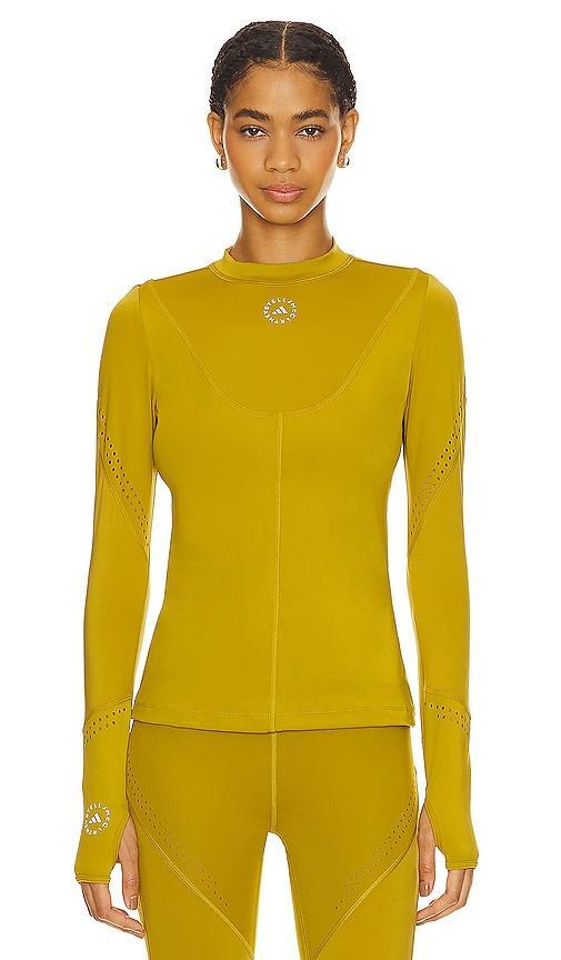 adidas by Stella McCartney TruePrupose Training Long Sleeve IT8239 (Pulse Olive) Women's Clothing Product Image