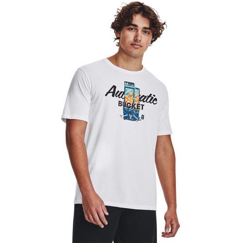 Under Armour Mens Basketball Claw Machine T-Shirt - White/Black Product Image