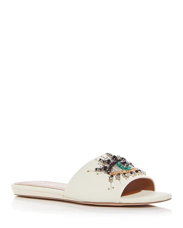 Kurt Geiger London Crystal Embellished Eye Flat Slide Sandals Product Image