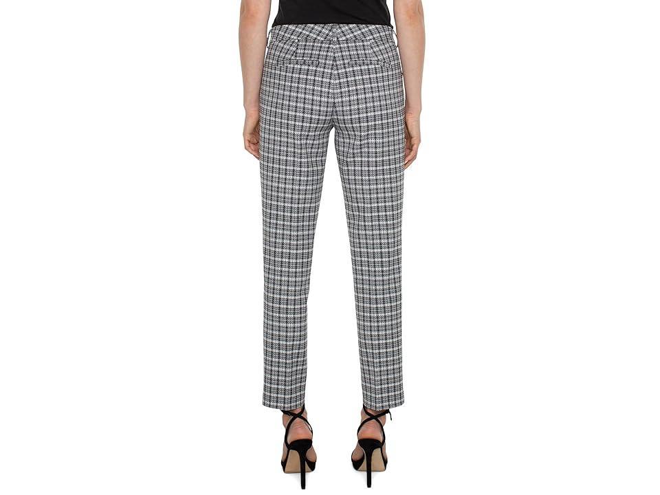 Liverpool Los Angeles Kelsey Stretch Woven Plaid Mid Rise Trouser White Plaid) Women's Casual Pants Product Image