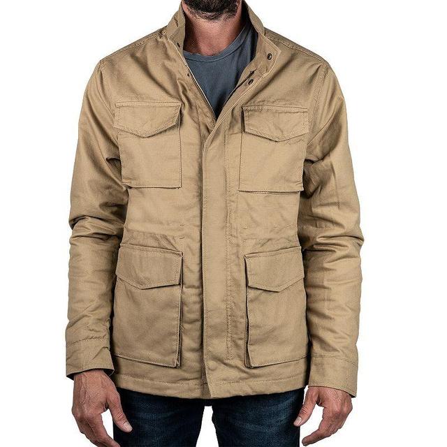 Mens Sonoma Goods For Life Fleece-Lined Canvas Jacket Green Product Image