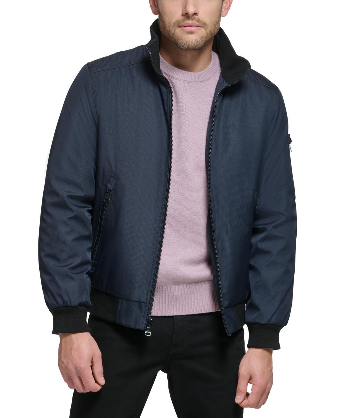 Calvin Klein Mens Classic Zip-Front Ripstop Bomber Jacket Product Image