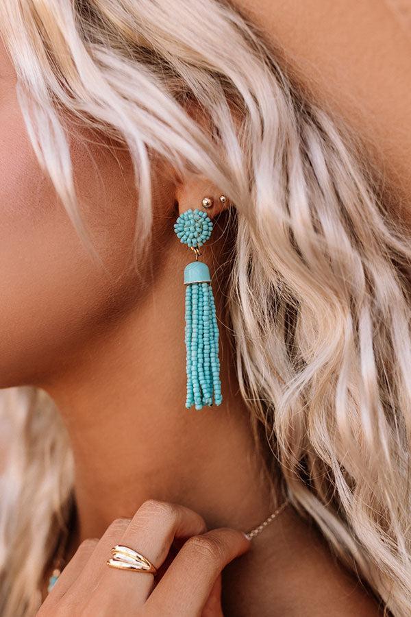 Gatsby Earrings In Aqua Product Image