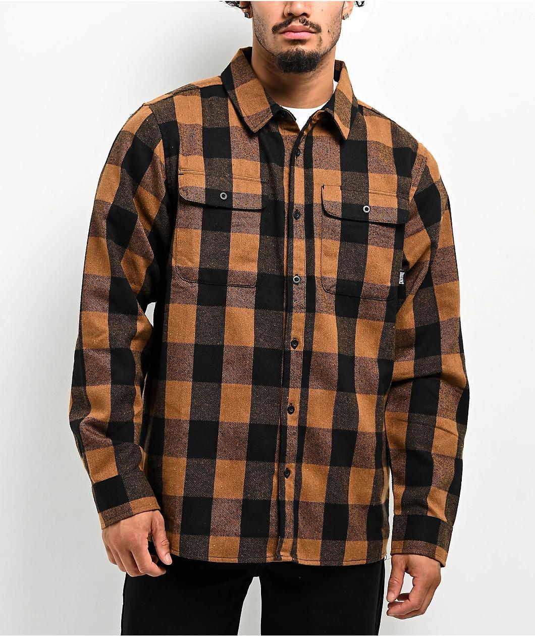 Creature Web Black & Brown Flannel Shirt Product Image