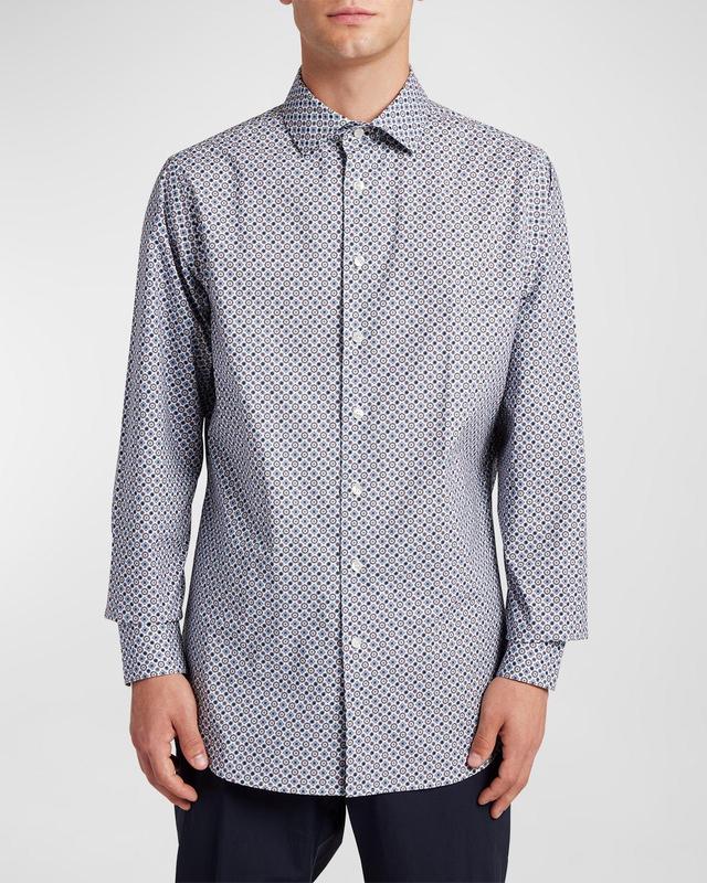 Mens Tile-Print Sport Shirt Product Image