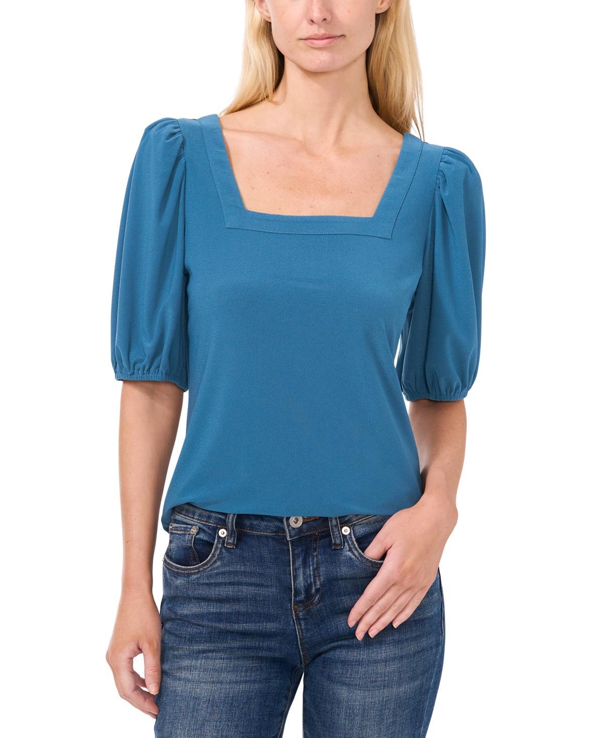 Women's Square-Neck Puff-Sleeve Blouse Product Image