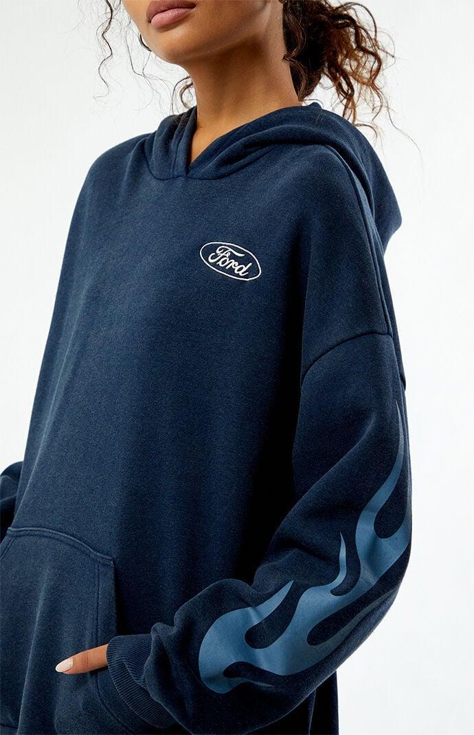 FORD Women's Mustang Flames Oversized Hoodie Product Image