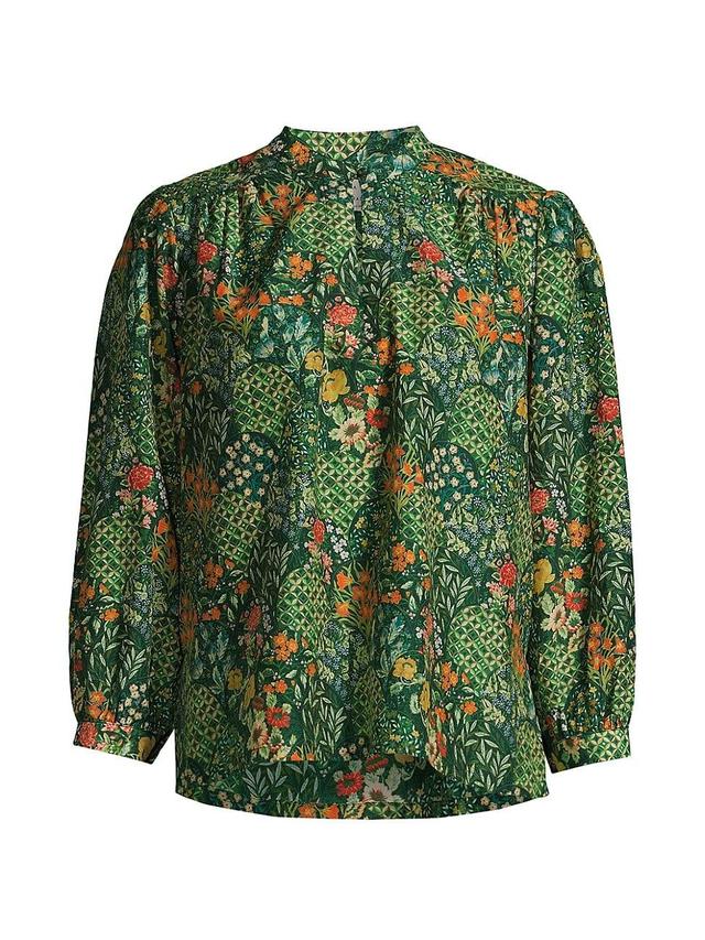 Womens Bailey Floral Long-Sleeve Blouse Product Image