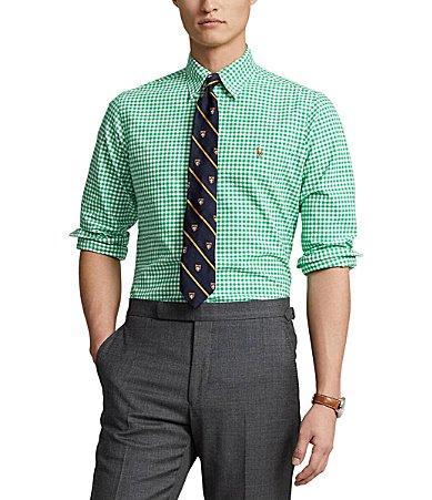 Polo Ralph Lauren Classic Fit Gingham Oxford Long Sleeve Woven Shirt Product Image