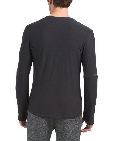 Long Sleeve Heathered Performance T-Shirt for Men Product Image