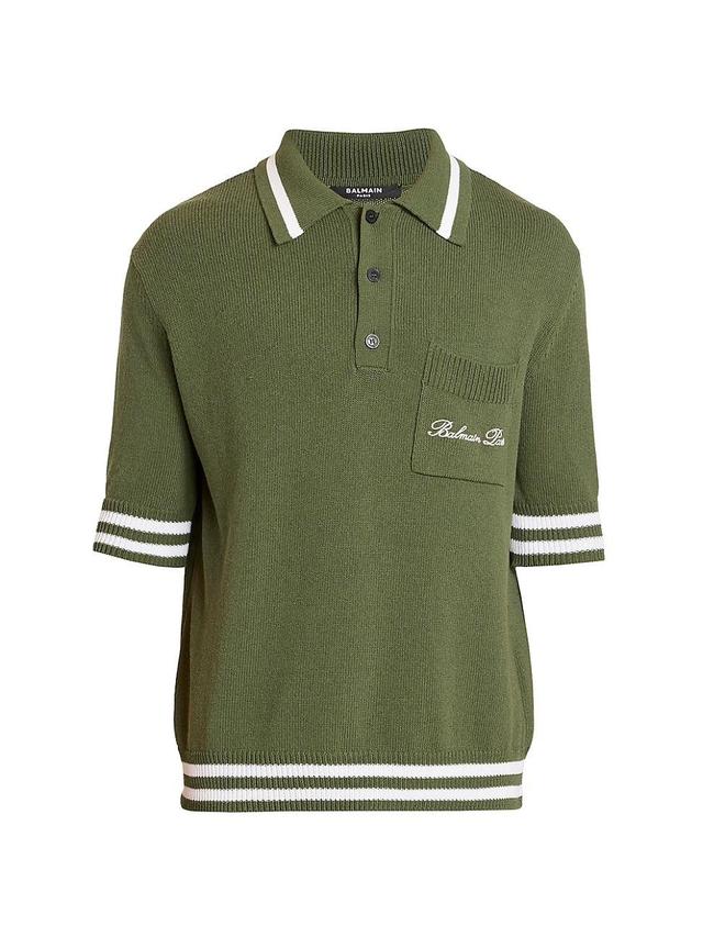 Mens Logo Signature Knit Polo Product Image