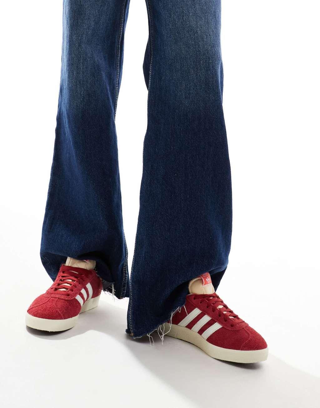 adidas Originals Gazelle sneakers in red and white Product Image