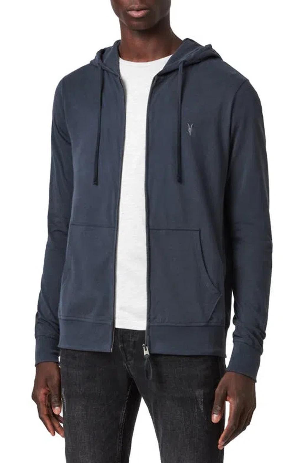 Brace Zip Hoodie In Workers Blue Product Image