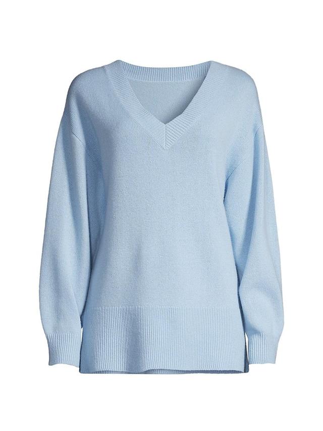 Womens V-Neck Cashmere & Wool-Blend Sweater Product Image